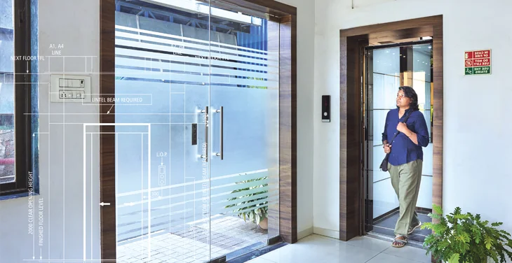 Automatic door for elevators